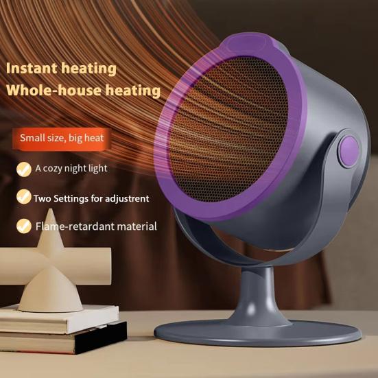 Портативный настольный обогреватель 220 В, энергосберегающий, быстро нагревающийся, мини-обогреватель с вращением на 360 градусов и защитой от перегрева.