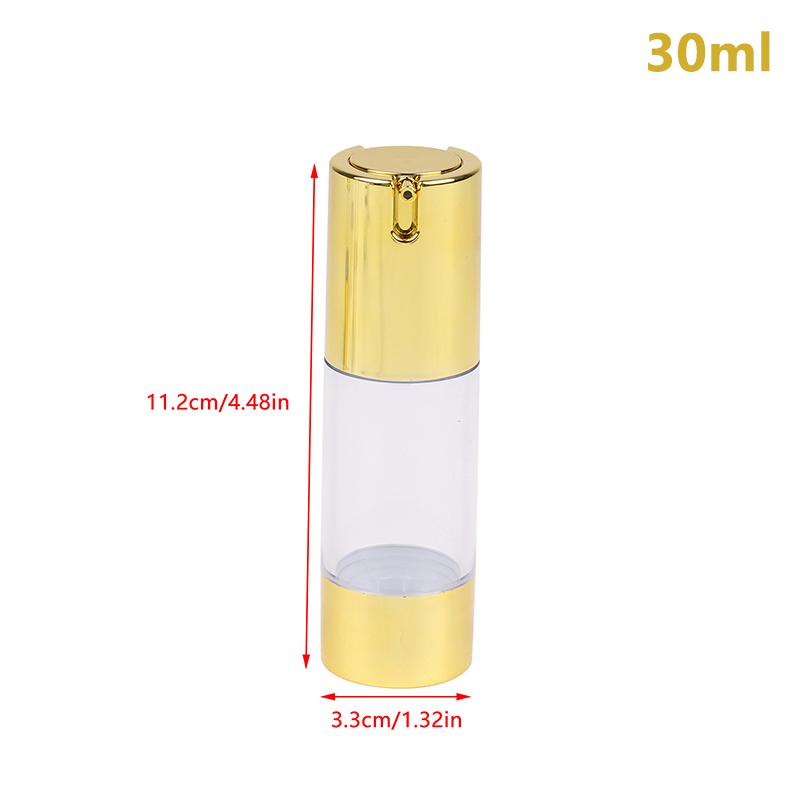1Pcs 15/30/50ml Luxury Refillable Airless Pump Bottles Portable Vacuum Cosmetic Containers for Lotion Treatment and Travel Use
