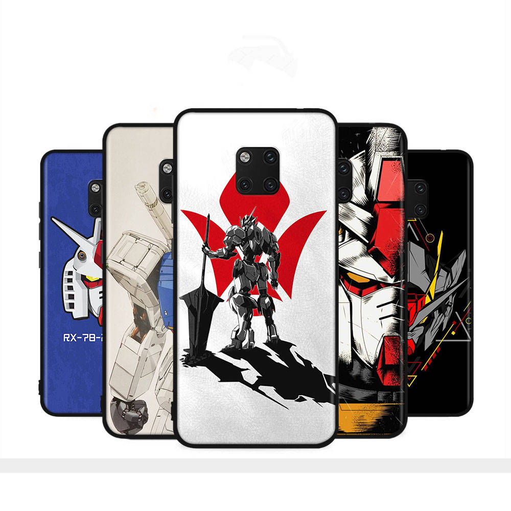 WD38 Gundam Black Sofe Case for Samsung Note 20 Lite S24 Ultra S23 A03 A05 A06 A11 A71 A15 A16 A13 A24 A25 A33 A52 A53 A50 M55 M35 Plus