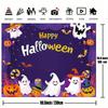 Halloween background image - Cartoon Halloween photo background - Pumpkin moon photography background - Happy Halloween party