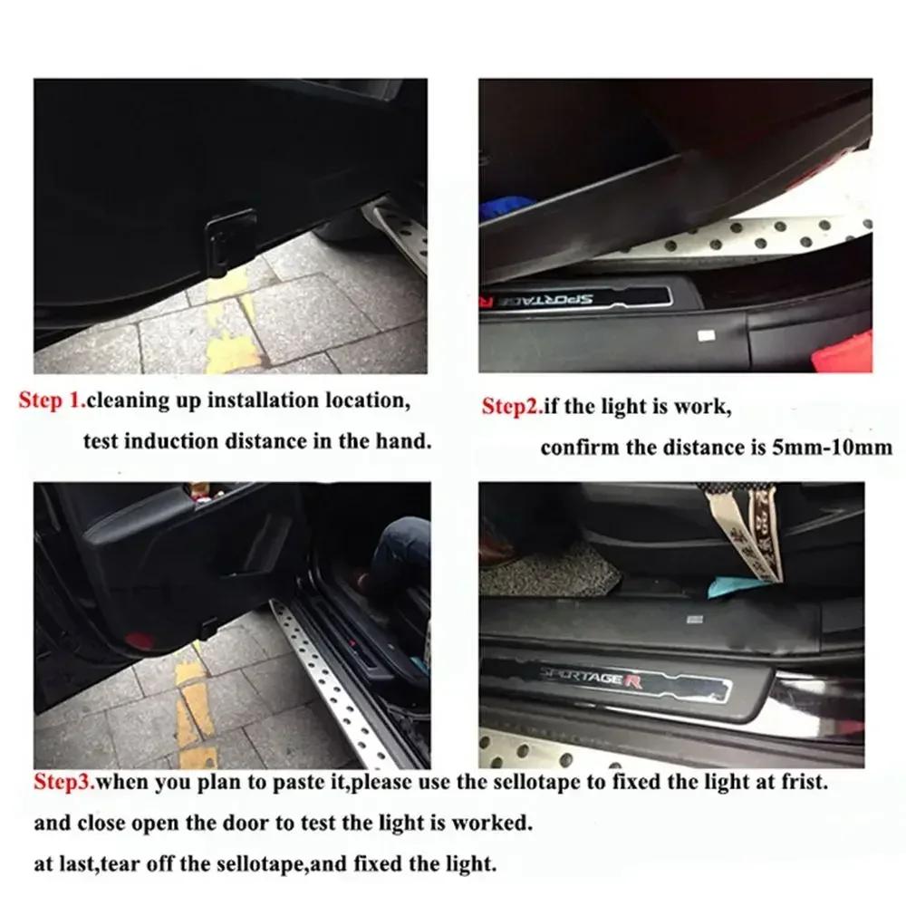 2PCS Wireless Car Light Bat Logo Door Decor Shadow LED Welcome Laser Projector Lamps Car Interior Light Accessories Ornaments