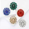 Personalized Creative Alloy Small Rhinestone Glass Brooch Exquisite Retro Women'S Clothing Corsage Jewelry Pin
