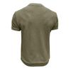 Men's Short Sleeved Knitted T-shirt Top With Round Neck Ribbed Pullover