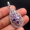 Хрустальный лечебный кулон, серебряный кулон, ювелирные изделия ручной работы, филигранный кулон, ювелирные изделия с драгоценными камнями, аметист, гранат, цитрин, топаз, перидот, кулон