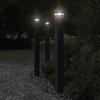 VidaXL Outdoor Floor Lamps 3 Pcs Black 110 Cm Aluminium, Outdoor Ground Lighting, Garden Ground Lighting, 4006398