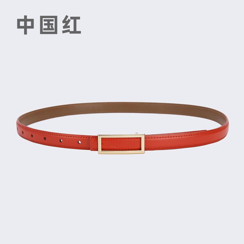 Четыре сезона в наличии новый тонкий пояс для женской юбки кожаный маленький пояс простой подходящий декоративный пояс для студента женский