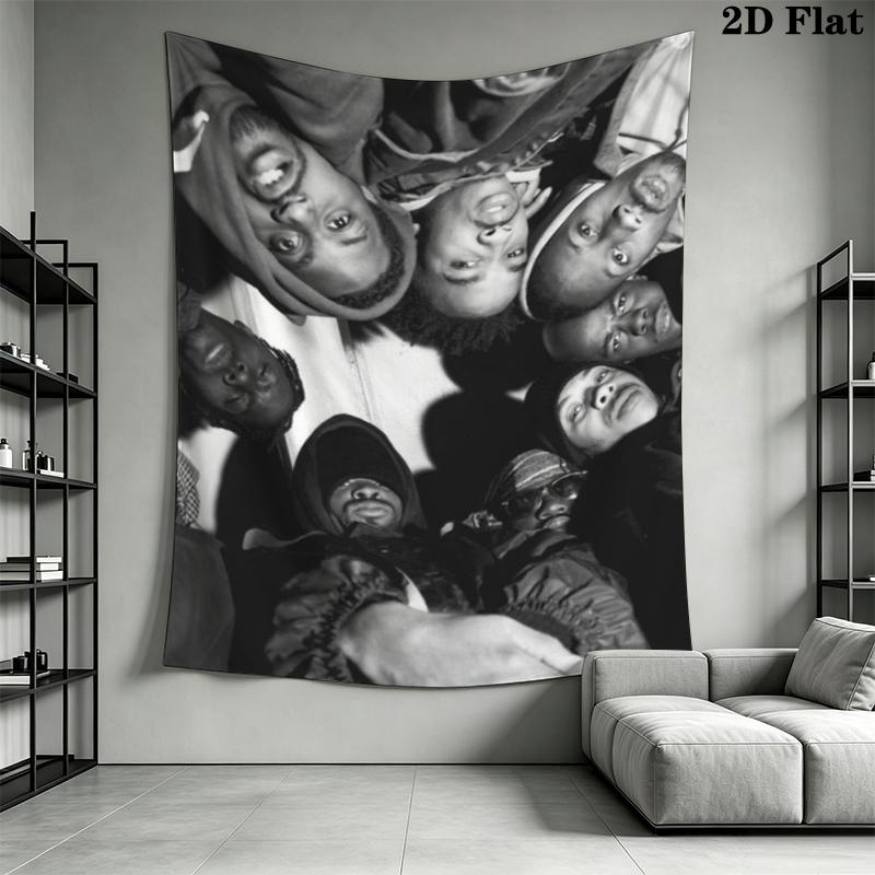 Tang Clan Wall Tapestry Aesthetic Wall Hanging Printed Fabric Blanket Decorative Tapestries for Bedroom Living Room Home Decor