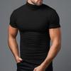 High Neck Bottom Men'S Short Sleeve Men'S T-Shirt Men'S Inner Top Men'S T-Shirt
