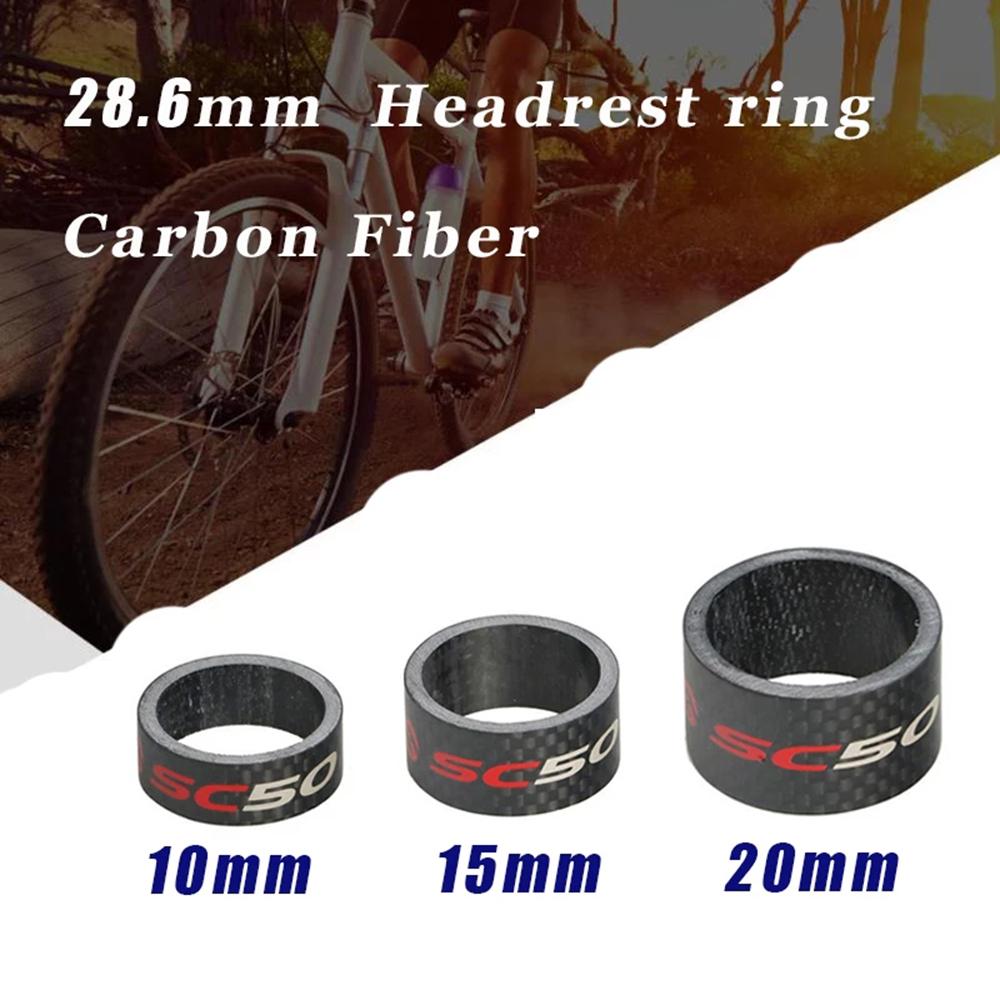 Bike Stem 3pcs set Carbon Fiber 1-1/8" 28.6mm Bicycle Headset Washer Spacer Bike Accessories Spacing Pad