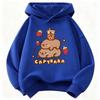 Children's autumn and winter long-sleeved hooded sweatshirt, capybara printcute, unisex Christmas gift, casual autumn sweatshirt