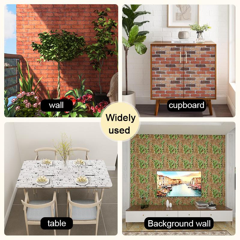 1 рулон Водонепроницаемая 3D наклейка на стену для гостиной, Ремонт шкафа, Самоклеящиеся обои для кухни, 0,45x10 м