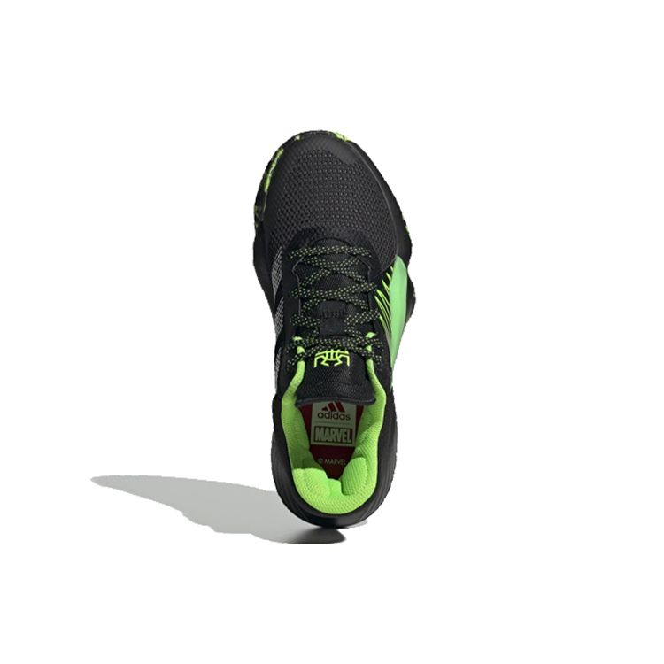 Marvel x adidas D.O.N. Номер 1 J Stealth Spider-Man Детские кроссовки Черный Core-Black Командный-Solar-Green EF2933