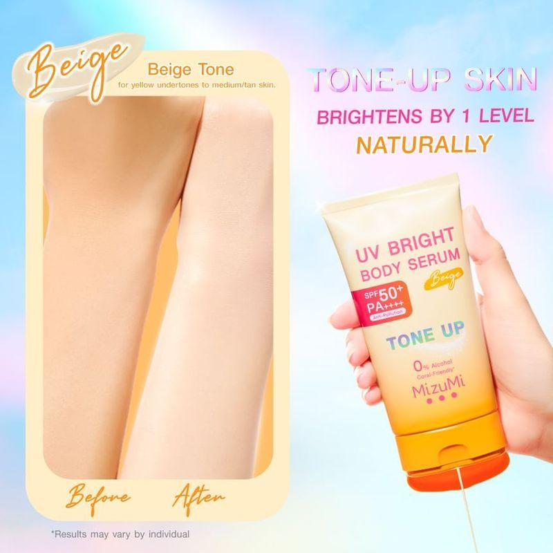 MizuMi - Сыворотка для тела осветляющая с SPF 50+ PA++++, бежевый тон