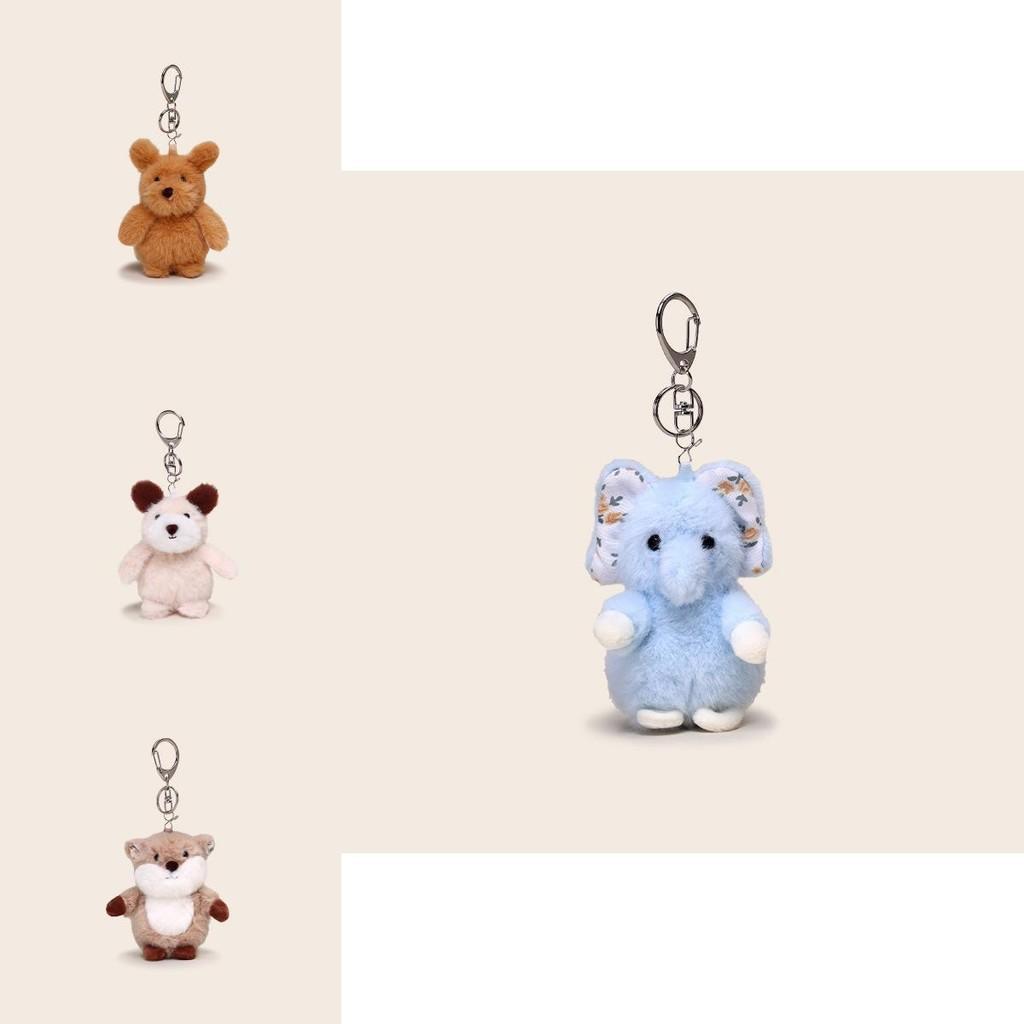 Otter Penguin Sheep Bear Plush Keyring Featuring Cute Cartoon Animals For Backpack Accessories