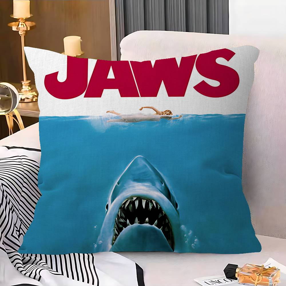 Classic Thriller Movie J-Jaws Pillow Cover Sofa Cushion Cover Home Room Decoration Children Gift