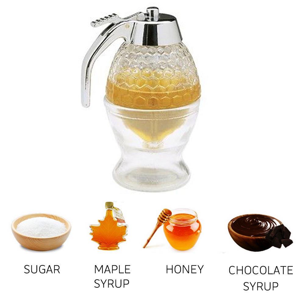 200ML Syrup Dispenser Honey Dispenser Sauce Kitchen Storage Jar Cooking Tools For Home Restaurant