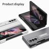 Ультратонкий матовый чехол для Samsung Galaxy Z Fold 3 Z Fold 4 5g, чехол с магнитным держателем, боковой слот для ручки, чехол для телефона Fundas (Нет S Pen )