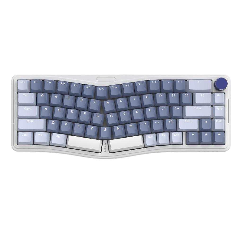 AKS068 Gaming Keyboard, Alice Layout, 68 Anti-Ghosting Keys, Gasket Construction, Hot-Swappable Ergonomic Design, South-Facing RGB Backlighting,