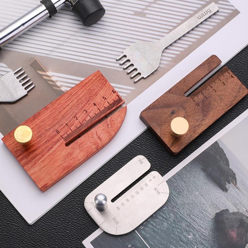 Wooden Leather Chopper Leather Punching Plates Aid Plates Leather Punch Plate Tool for Leathers Craft Working