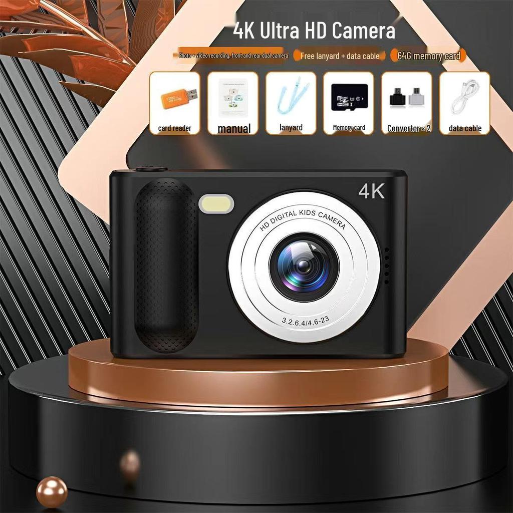 100MP Dual CCD Retro Student Card Camera - Uploadable & Portable