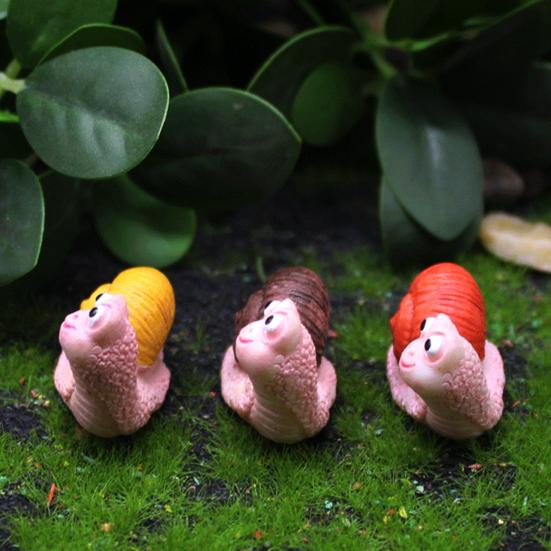 1/3 шт. Статуэтка улитки Полимерная фигурка Украшение Двор Сад Декор Статуэтки для бонсай Устойчивые к солнцу