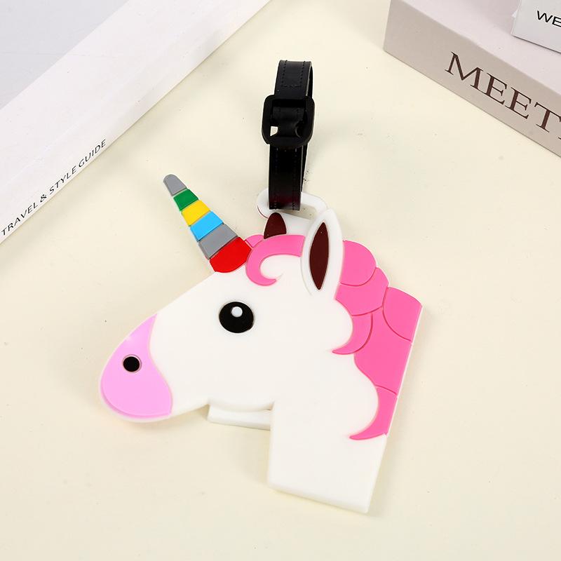 Мультяшные животные Силиконовые багажные бирки Креативные милые багажные бирки Бирка для чемодана Подвеска-брелок для путешествий Защита от потери