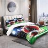 American Football Explosion Print Duvet Cover Set 1 Duvet Cover & 1/2 Pillowcase High Energy Sports Bedding Set for Teen Boys