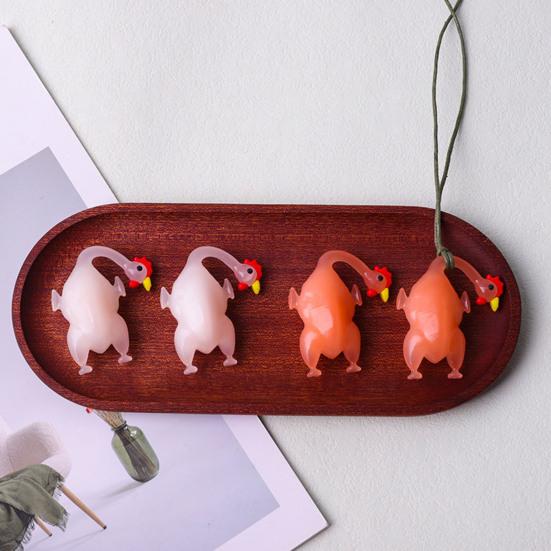 2 шт. Автомобильный кулон с ультрафиолетовым датчиком температуры, меняющий цвет, в форме утки, брелок для украшения сумки