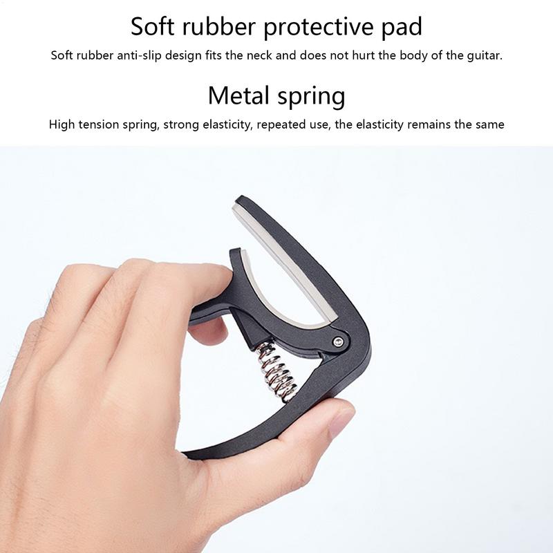 Portable Plastic Guitar Capo For 6 String Acoustic Classic Electric Guitarra Tuning Clamp Musical Instrument Accessories Black