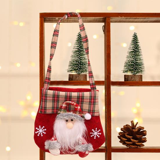 Christmas Candy Bag Exquisite Cartoon Santa Gift Bags Festive Handbag for Party Presents Decorations