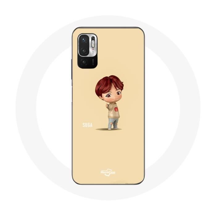Case for Xiaomi Redmi Note 10 5G BTS TinyTAN Animation Suga