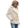 Plus Size Autumn and Winter Women's Button Fur Coat Lapel Loose Fleece Coat