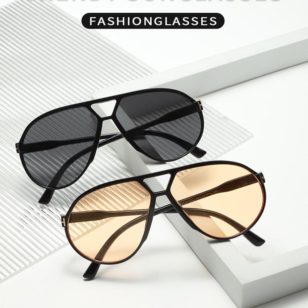 New Stylish Double-beam Sunglasses Personality T-shaped Frog Mirror Outdoor Driving Fishing Sunscreen Sunglasses