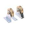 1Set Bracket Pulley Wire Rope Fixed Roller Over-Line Hanging Wheel Guide Wheel