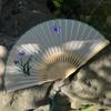 Складной веер с вышивкой Сучжоу, Складной маленький веер в китайском стиле из нефрита и бамбука, Женский классический шелковый веер Hanfu Cheongsam с двусторонней вышивкой