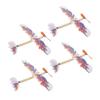4pcs Flying Glider Plane: Rubberband Powered Airplane Kits Windup Copter Toys for Kids Party Favors Boys and Girls Outdoor Fun and DIY Activities