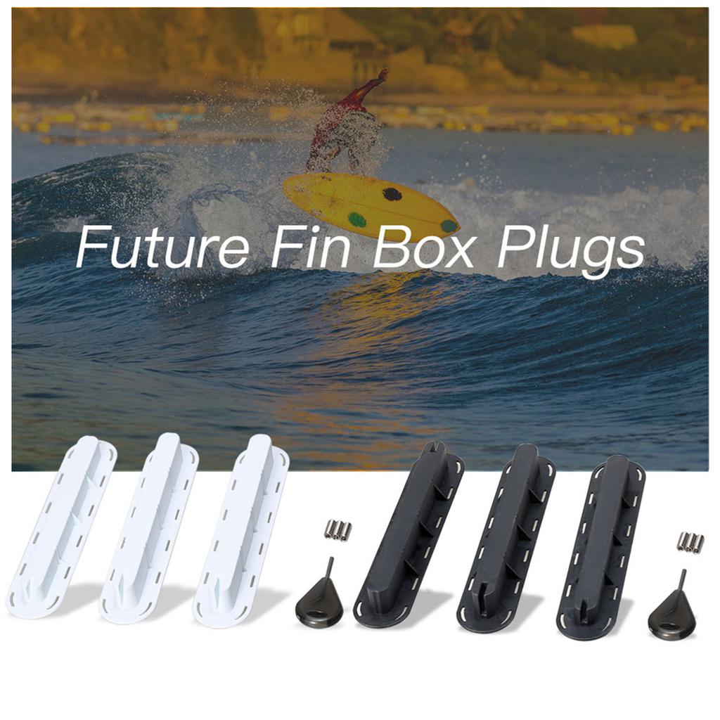 3 Pack Fins Box Plugs Fin Base Screw Surf Fins Plugs Set Extra Fin Key Fin Screws