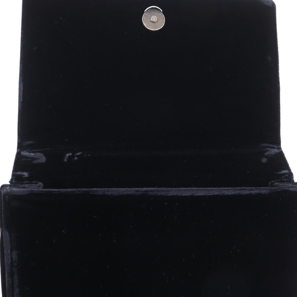 PRADA One handle Handbag vintage NERO black Velor Women Used
