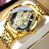 OLEVS Men's Watches Trend Fashion Hollow-out Dial Original Brand Quartz Wristwatch Gear Second Hand Waterproof Luminous New 3725
