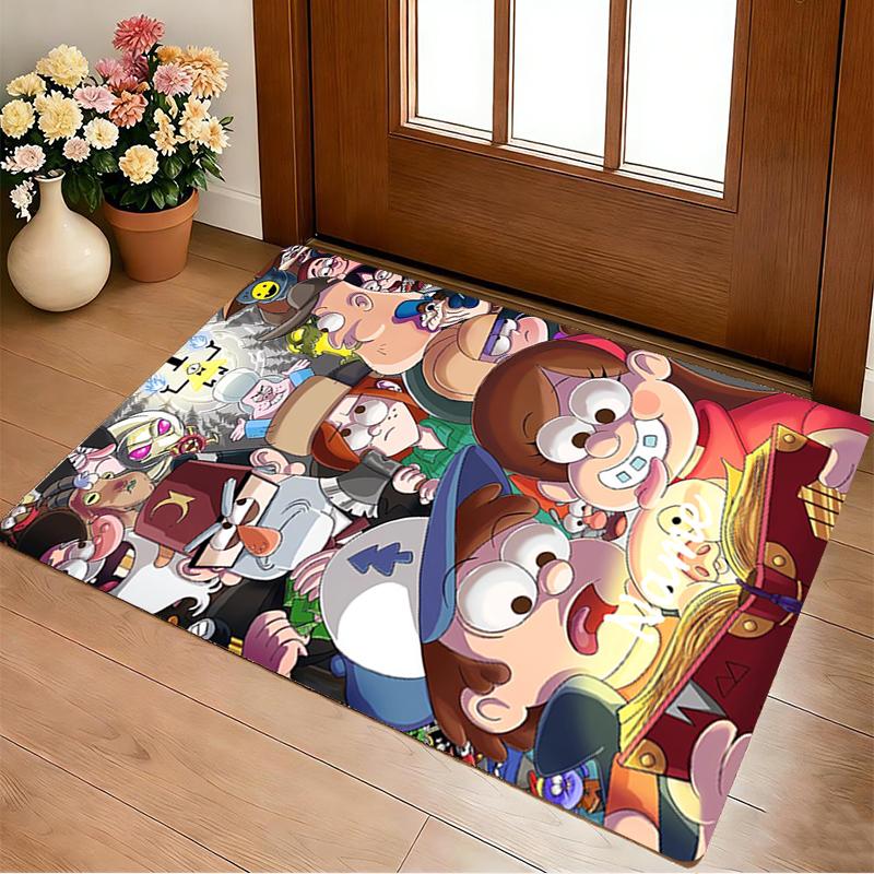 Custom Name Forest Friends Living Room Non-Slip Area Rug Soft Carpet for Bedroom Kids Playroom Sofa Office Home Decor Doormat