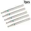 7pcs/Lot Diamond Milling Cutter for Manicure Burrs Pedicure Nail Drill Bits Accessories Nozzles for Manicure Cutters Nail Files