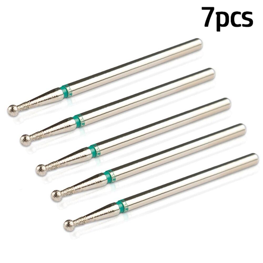 7pcs/Lot Diamond Milling Cutter for Manicure Burrs Pedicure Nail Drill Bits Accessories Nozzles for Manicure Cutters Nail Files
