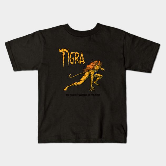 Boys Girls Soft Cotton Graphic Tees Tigra Breathable Daily School Wear Kids T-Shirts