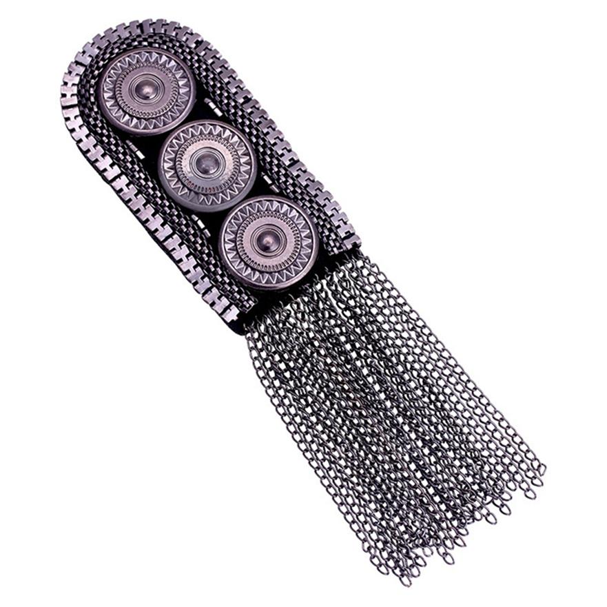 Vintage Clothing Suit Accessory Metal Tassel Shoulder Badge