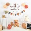 GRESATEK Украшение на день рождения Воздушный шар Воздушный шар с цифрой 1 1 год С днем рождения С днем рождения Украшение на стену из фетра Ткань Флаг Гирлянда Украшение