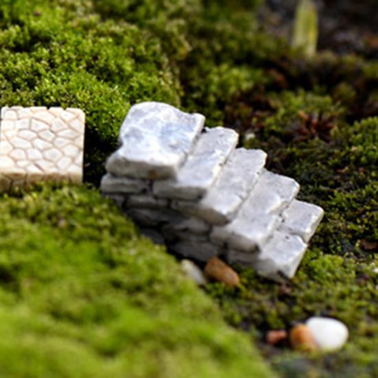 2 шт. мини-ступени из смолы, садовая миниатюрная каменная лестница, дорожный пейзажный орнамент