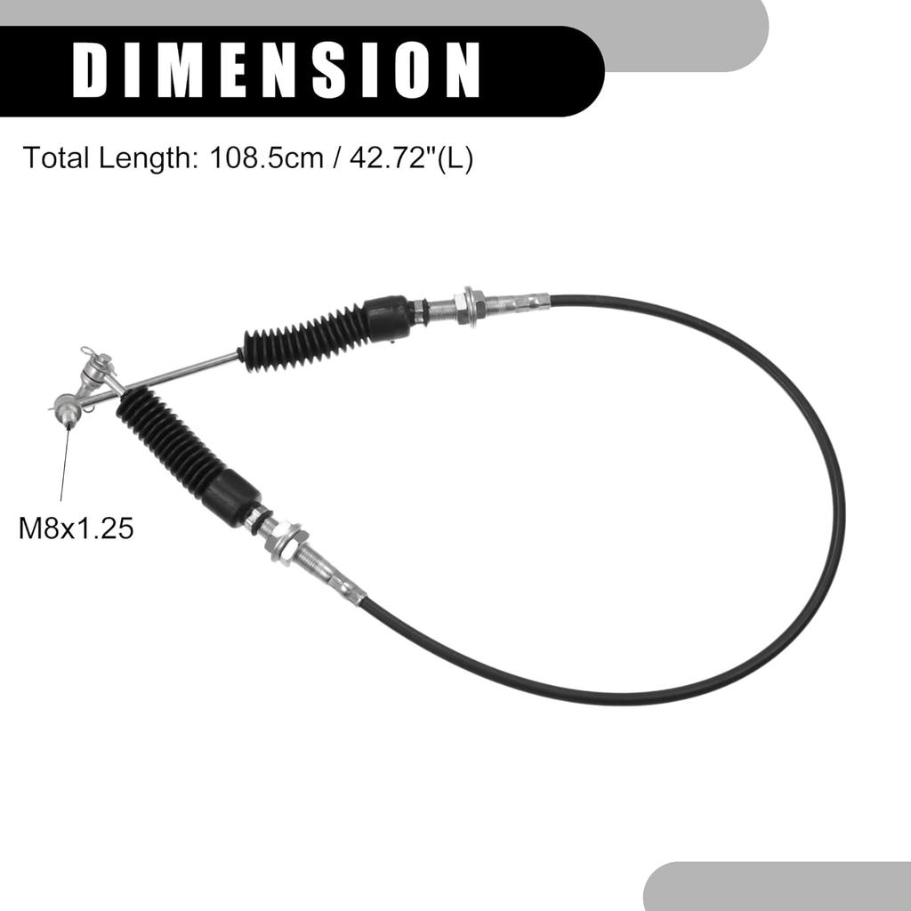 Shifter Cable Gear Selector Shift Cable - UTV Trans Shifter Cable - for Polaris RZR Razor 800 (all Models) 2008-2014 UTV Metal Black - 1 PC