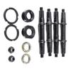 Black Bicycle Mid-axle High-carbon Steel Axle Kit Durable Bike Bottom Bracket Axle