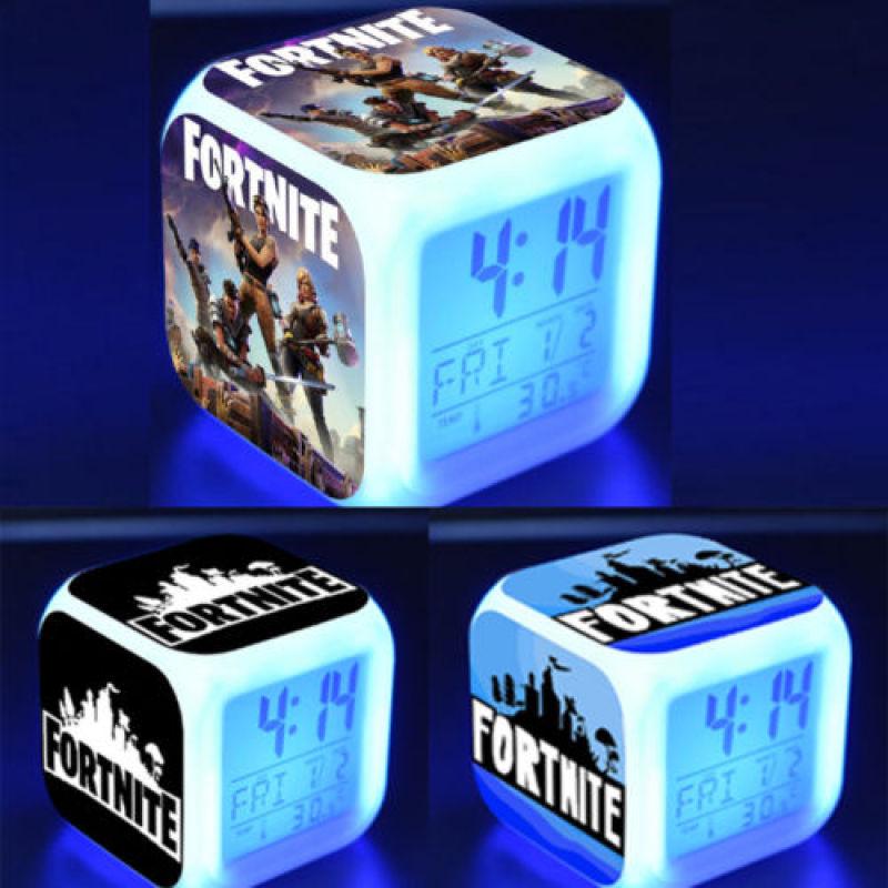 Мультяшный Умный Светящийся Будильник с Календарем и Термометром, Большой Светодиодный Экран для Спальни