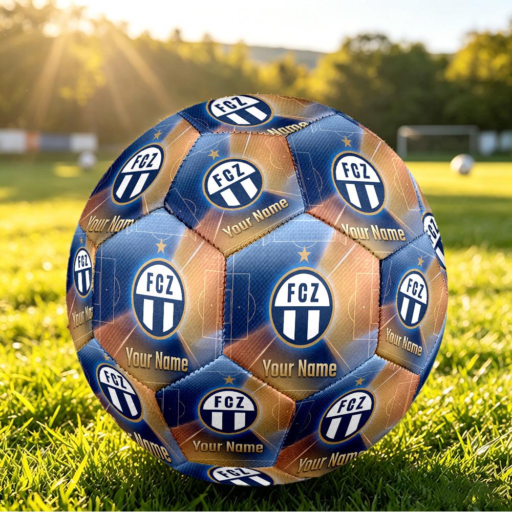 Personalized Size 5 Football FC Zürich Pattern Outdoor Game Sports Ball Gift